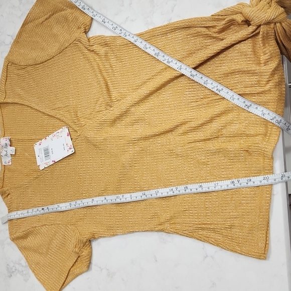 [Pink Rose] Faux Wrap Top (Gold) - Picture 8 of 9